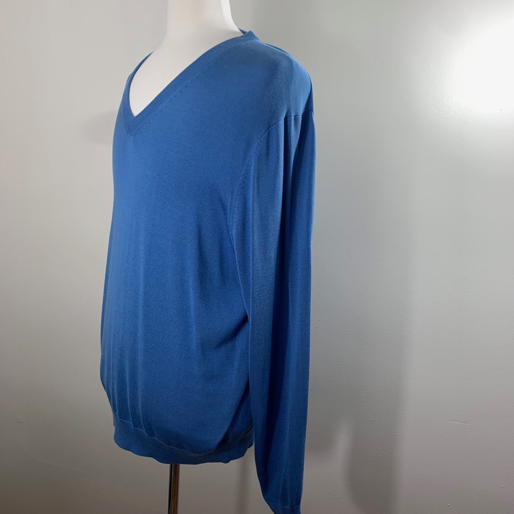 Brooks Brothers Silk Blend V-Neck Sweater - Picture 2 of 7